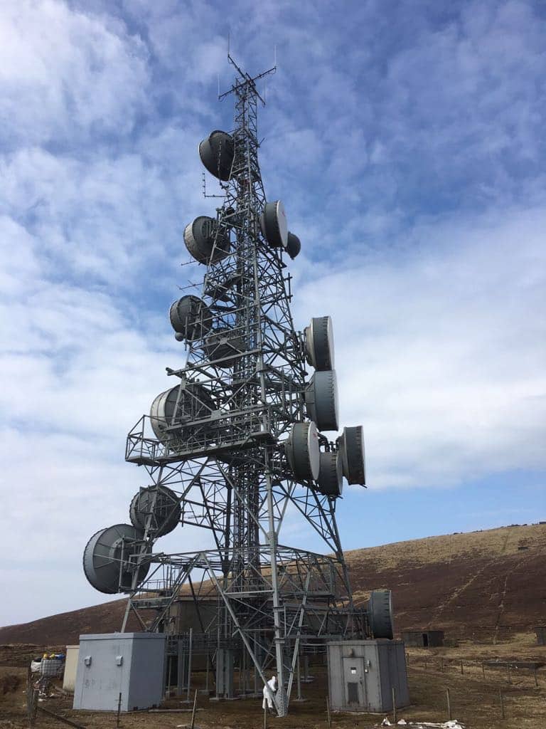 Fair Isle – Arqiva – 46m – Likely the most remote and inhospitable telecoms site in the UK. 